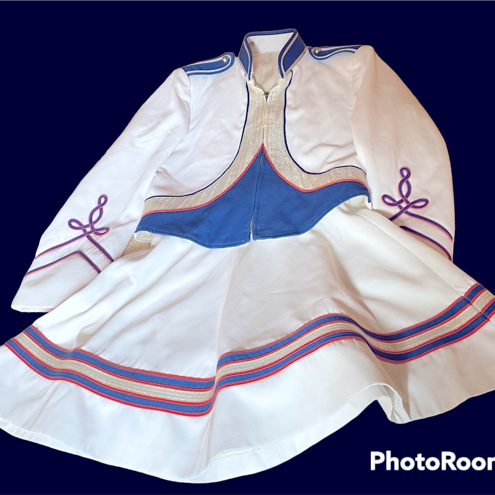 Vtg ORGINAL MAJORETTE MARCHING BAND UNIFORM Dress Jacket Skirt MINT MidCentury